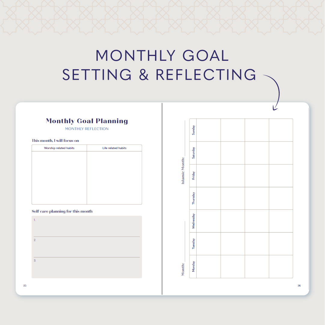 Muslim Productivity Digital Planner, Faith & Focus Weekly Muslim Productivity Planner & Journal Digital