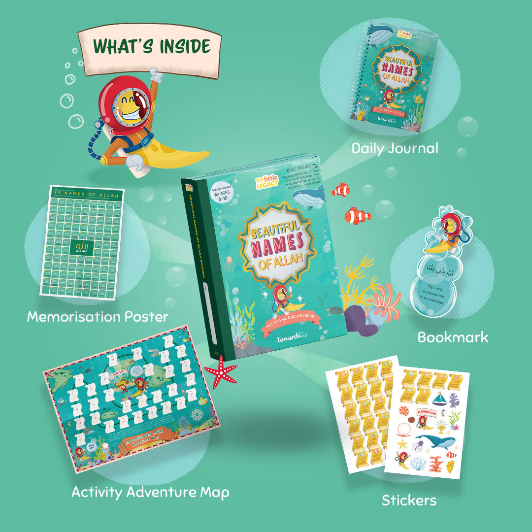 Allah Names Kids Journal, Names of Allah Kids Journal & Activity Book