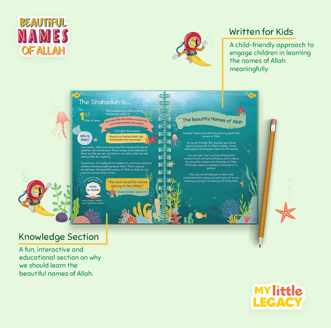 Allah Names Kids Journal, Names of Allah Kids Journal & Activity Book
