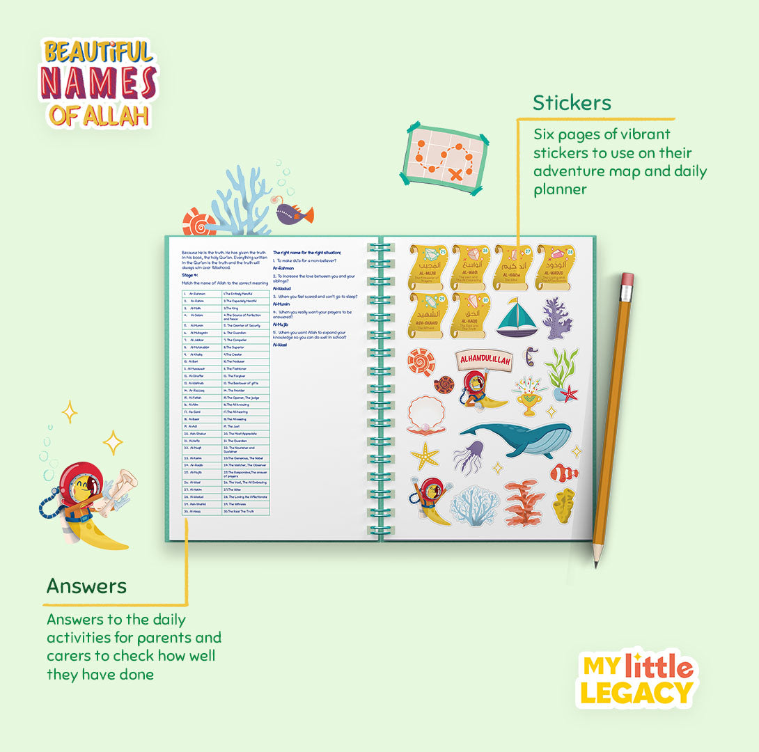 Allah Names Kids Journal, Names of Allah Kids Journal & Activity Book