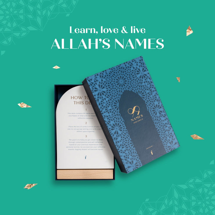 99 Names of Allah Desk Display Cards