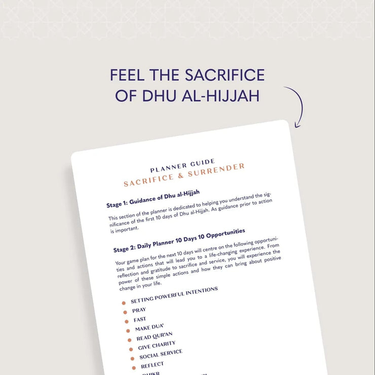 Dhu Al-Hijjah 10 Day Digital Planner, Dhu Al-Hijjah 10 Day Digital Planner (Desktop Version)