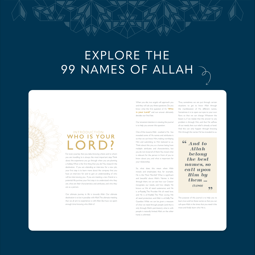 99 Names of Allah Digital Guided Journal (Desktop Version) Towards Faith