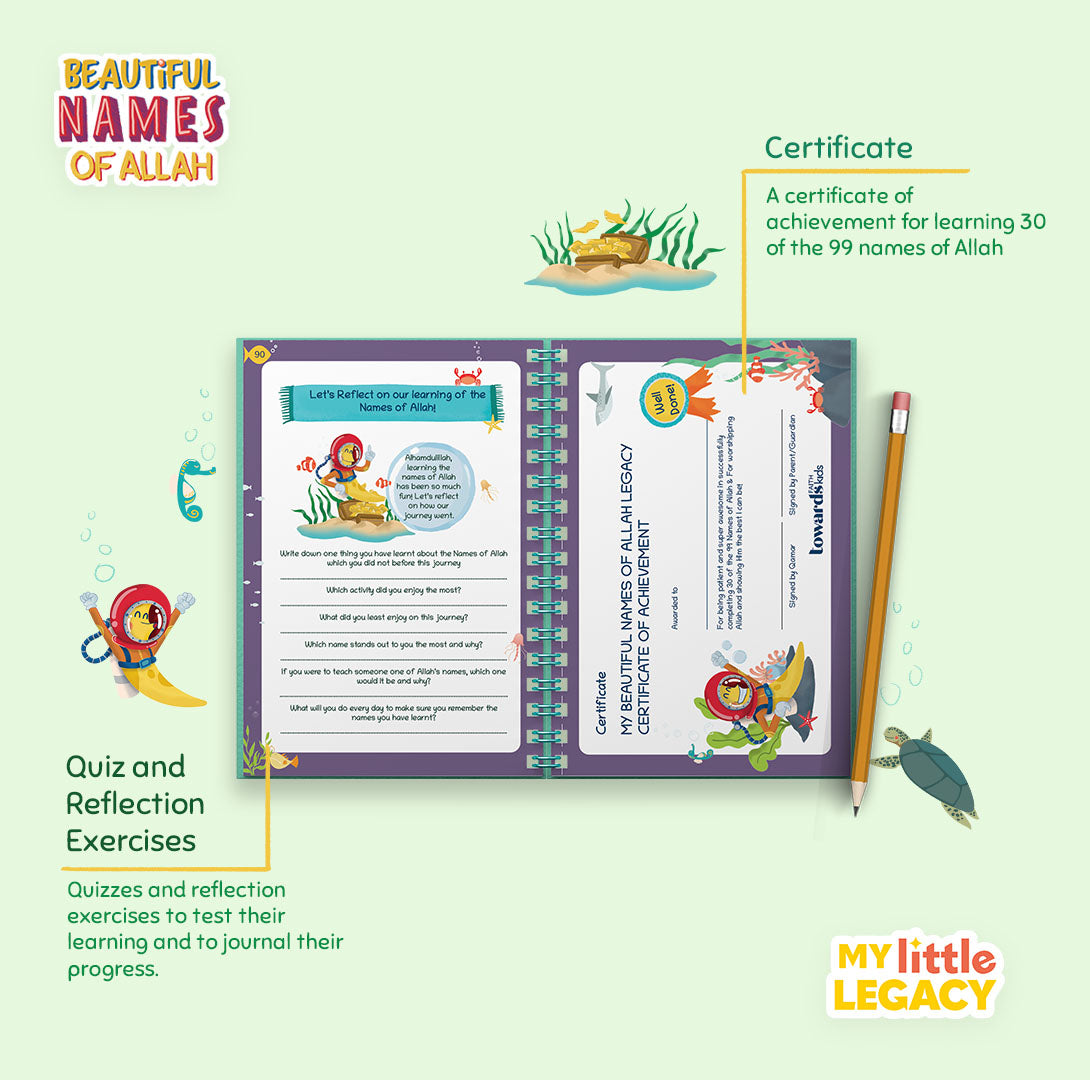 Allah Names Kids Journal, Names of Allah Kids Journal & Activity Book